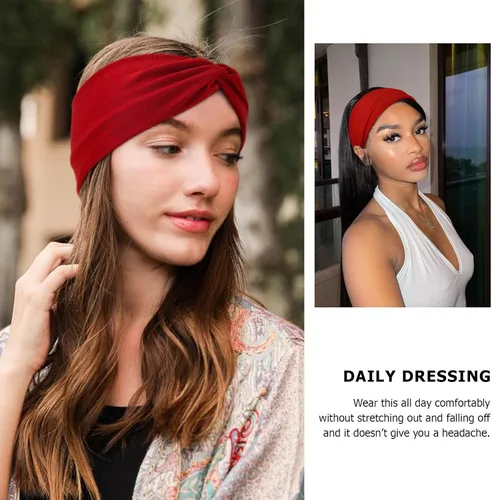 Miniatura 90 de DRESHOW Paquete de 8 diademas anudadas para mujer, con tiras cruzadas, antideslizantes, bohemias, trenzadas, accesorios para el cabello