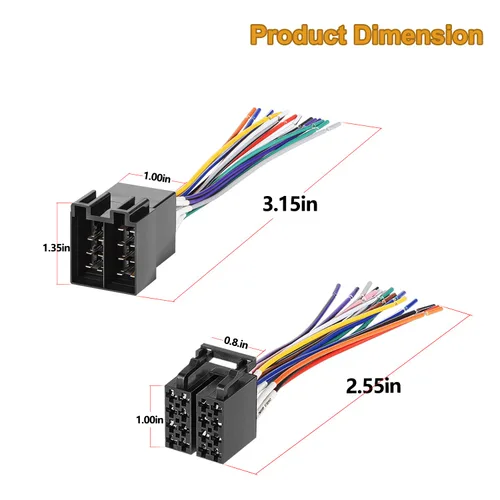 Miniatura 7 de Adaptador de arnés de cable de radio ISO de 16 pines para Peterbilt Freightliner Semi Truck International Volvo Sterling Mack Kenworth Stereo