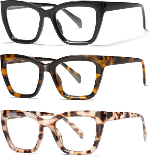 Miniatura 2 de LKEYE - Gafas de lectura de gran tamaño para mujer y hombre, estilo Oprah, con bloqueo de luz azul, para computadora, montura cuadrada, bisagra