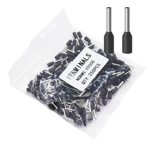Miniatura 14 de Fidioto AWG12 Casquillos de Alambre Terminales, juego de 250 piezas AWG12 Conector de Terminal de Alambre con Pin Aislado para Terminales de Punta