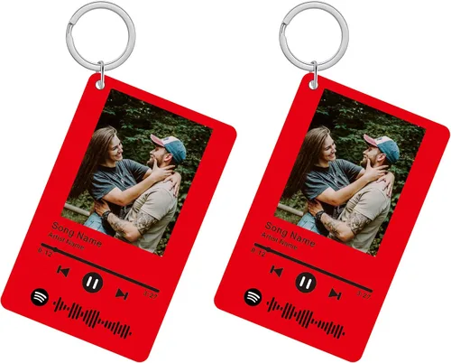 Miniatura 13 de Llavero personalizado de Spotify con imagen, llavero acrílico personalizado para fotos, llavero de código de canción de música de Spotify escaneable
