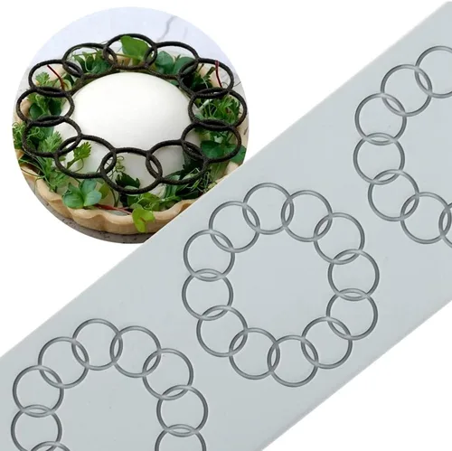 Miniatura 6 de TUKE Moldes de encaje para decoración de pasteles, moldes de silicona de hojas 3D para hornear, gomitas y fondant, patrones de flores, panal y abeja