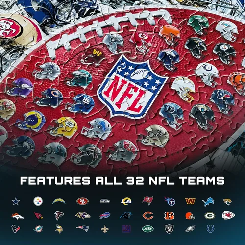 Miniatura 4 de MasterPieces Rompecabezas con Forma de Casco de Arte Drip de la NFL de 500 Piezas - Perfecto para Fanáticos de la NFL - 25"x22