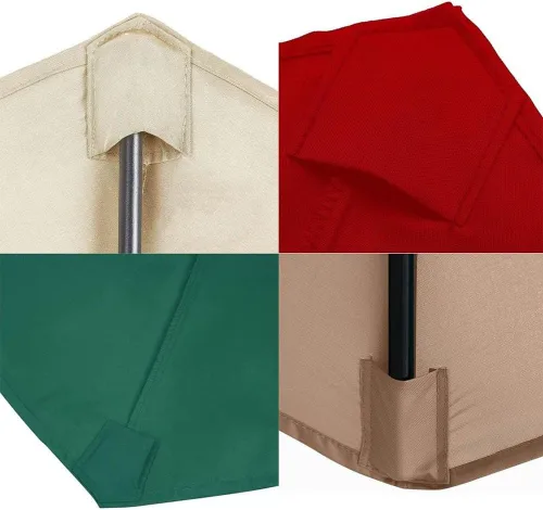 Miniatura 3 de ZJIEX Cubierta para sombrilla de repuesto de 9 pies y 10 pies, 6 varillas, 8 varillas, protección solar, repuesto