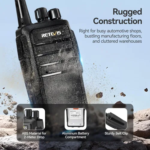 Miniatura 2 de Retevis Walkie Talkies RT21 para adultos, radios de 2 vías Walkie Talkies de largo alcance, radios portátiles FRS bidireccionales con auriculares
