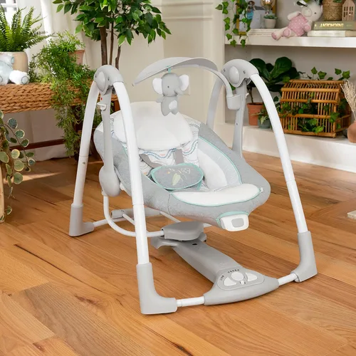 Miniatura 13 de Ingenuity ConvertMe - 2 en 1 columpio portátil y compacto para bebé y asiento infantil, vibraciones que ahorran batería, sonidos de la naturaleza