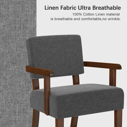 Miniatura 5 de FAGAGA Silla decorativa, sillas de sala de estar de gran tamaño con asiento suave y reposabrazos para salas de estar y comedor