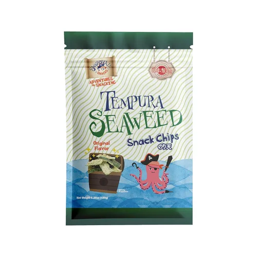 Miniatura 12 de Swashbuckle Snacks Chips de Calamar Crujientes con Sabor a Queso Tempura 5.29oz (150g), Hecho en Japón, Otsumami