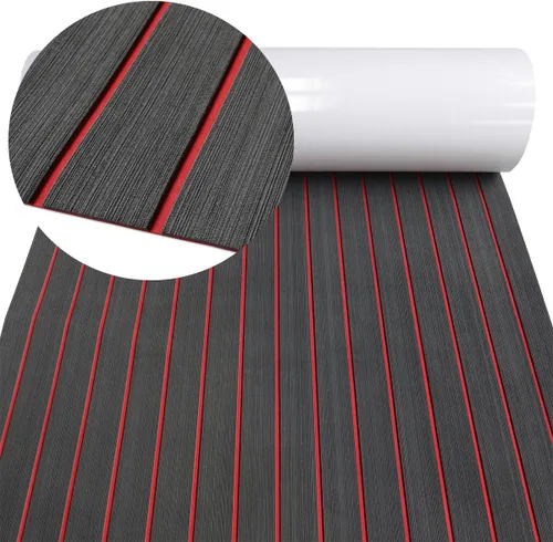 Miniatura 8 de Alfombra de espuma EVA para cubierta de 94 x 45/35/16 de teca sintética, antideslizante, autoadhesiva, tapete de espuma para lanchas de motor