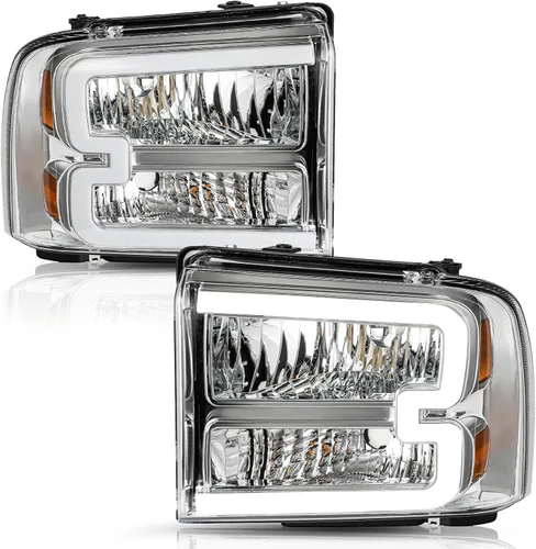 Miniatura 17 de TUSDAR Juego de montaje de faros delanteros para Ford F250 F350 F450 F550 Super Duty 2005-2007 / Ford Excursion 2005 lado del conductor