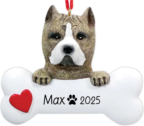 Miniatura 22 de Adorno de Navidad personalizado Beagle 2026 Raza de perro con hueso y corazón decoración de árbol de Navidad – Regalo único de recuerdo de Navidad
