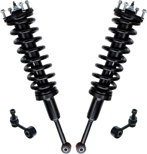 Miniatura 10 de Detroit Axle - Kit de 4 piezas RWD Puntales Delanteros Barras Estabilizadoras para Ford F-150 2021 2022 2023 2024, 2 Puntales con Resorte Helicoidal