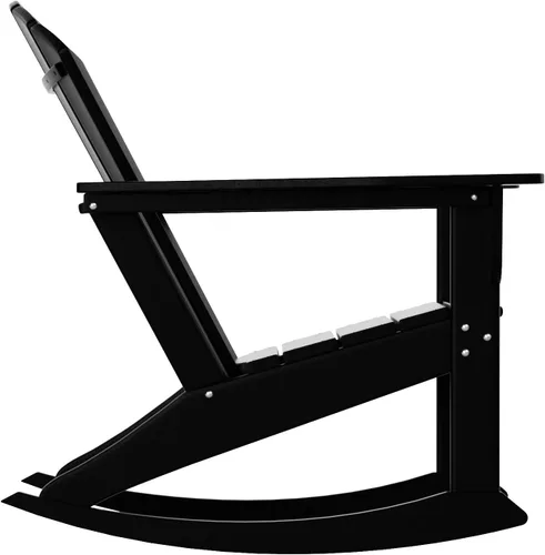 Miniatura 5 de WestinTrends Dylan - Silla mecedora Adirondack de plástico de polietileno para exteriores, color negro
