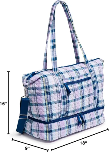 Miniatura 10 de Vera Bradley Bolsa de viaje de lujo de algodón para mujer