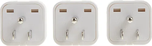 Miniatura 3 de Adaptador de enchufe de alimentación universal de 2 entradas, paquete de 3 unidades, tipo B, certificado CE para teléfonos móviles, portátiles