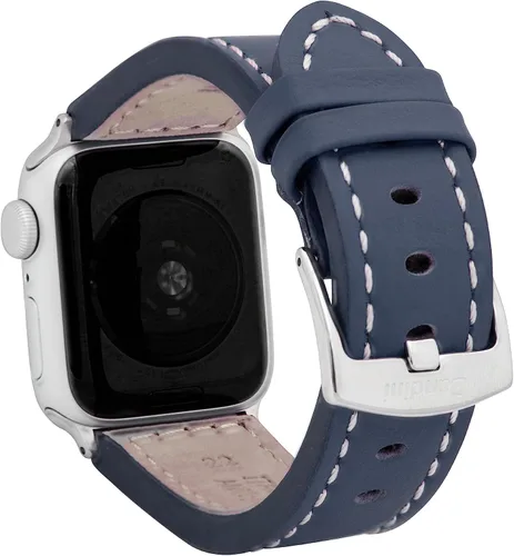 Miniatura 47 de Bandini Correa de cuero para hombre para Apple Watch de 1.732 in 1.772 in 1.654 in 1.614 in 1.575 in 1.496 in 1.929 in y Ultra, correa de iWatch