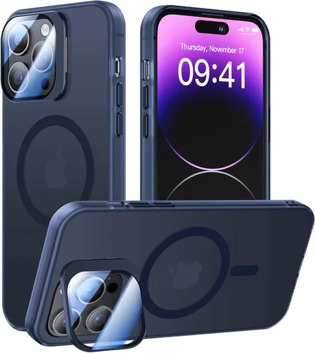 Miniatura 10 de Meifigno Window Mag Series - Funda diseñada para iPhone 15 Pro, soporte de cámara integrado y compatible con MagSafe, parte trasera mate translúcida