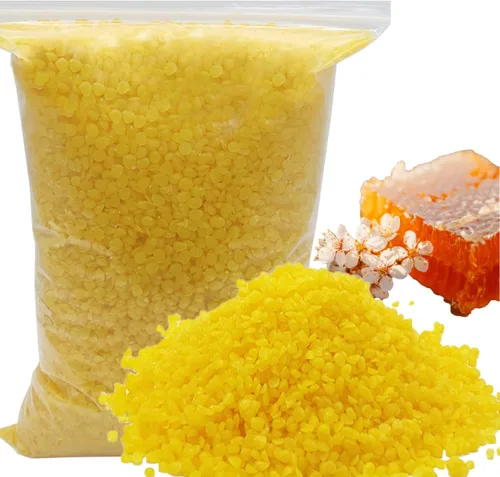 AHSNYLC Cuentas de cera de abeja amarillas a granel, pellets de cera de abeja amarilla de 31.22 oz, pastillas de cera de abeja pura, fabricación de