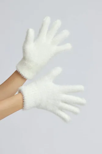 Miniatura 13 de Sahabowi Guantes de cuero para clima frío Manopla de lana cálida de invierno para mujeres