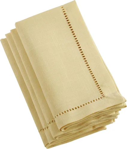 Miniatura 85 de SARO LIFESTYLE Servilleta de cóctel con borde cosido (juego de 12), negro, 6"x6