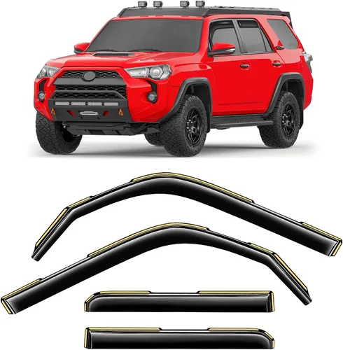 Miniatura 14 de Protectores de lluvia en canal para Ford F250-F550 1999-2016 Super Duty SuperCrew Protector de lluvia de ventana, deflectores de ventana extra