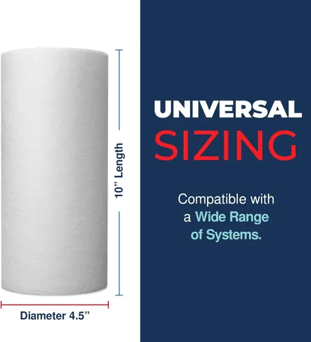 Miniatura 5 de Filtro de agua para sedimentos fabricado en Estados Unidos, 10 x 4.5 pulgadas, repuesto para Pentair Pentek DGD-5005, GE® GXWH40L, GXWH35F