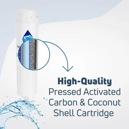 Miniatura 4 de Paquete de 2 filtros de agua de repuesto para refrigerador General Electric PFSF2MIXAWW - Compatible con cartucho de filtro de agua