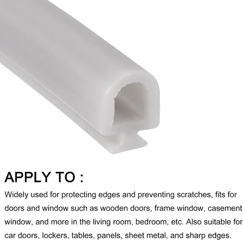 Miniatura 6 de METALLIXITY Burlete de ventana tipo bombilla (0.256 in x 3.3 ft), 1 unidad, tira de sellado de silicona para montaje en ranura en T, para ventana