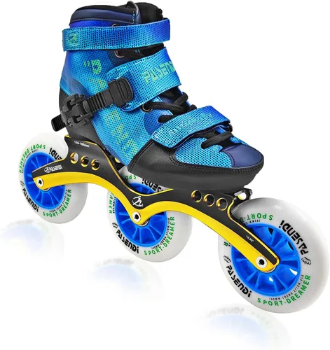Miniatura 8 de Patines de velocidad ajustables para niños, patines en línea de velocidad para niñas y para niños, patines en línea para exteriores e interiores