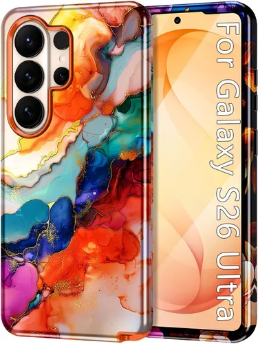 Miniatura 69 de Btscase para Samsung Galaxy S25, [Probado contra caídas de grado militar] Funda protectora de diseño de patrón de mármol, resistente, delgada