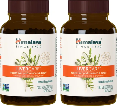 Himalaya LiverCare - Suministro para 180 días, soporte hepático a base de hierbas que promueve la eliminación de residuos, limpieza del hígado,