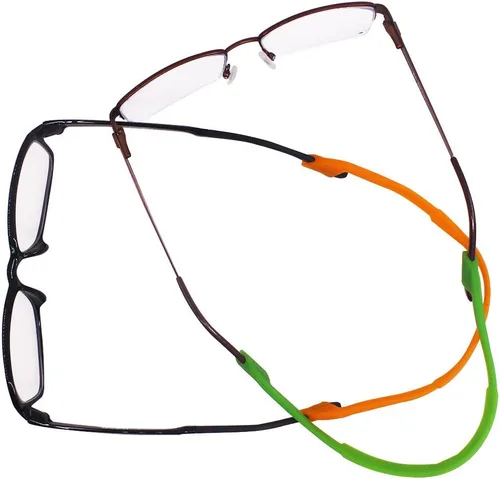 Miniatura 4 de SENHAI Paquete de 6 correas de silicona antideslizantes para lentes con 6 pares de ganchos de agarre para las orejas, soporte suave para lentes