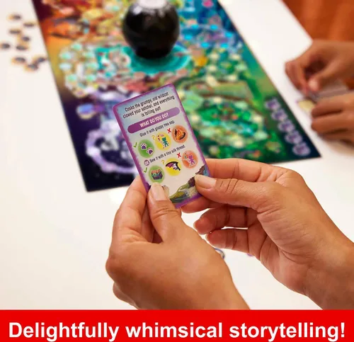 Miniatura 5 de Mattel Games Magic 8 Ball Magical Encounters Juego de mesa para niños y familias, juego de jugador cooperativo con bola mágica real de 8