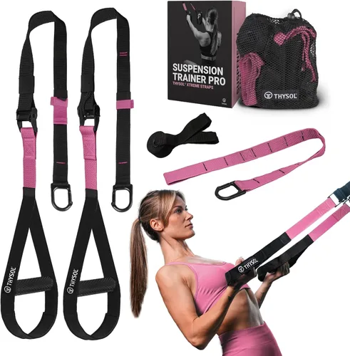 THYSOL® Resistance Trainer Pro Xtreme Straps Army | Juego de entrenamiento de cabestrillo con anclaje de puerta ajustable | Entrenamientos de