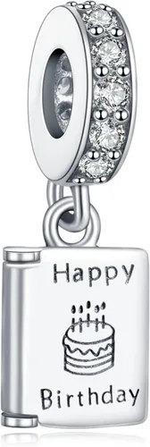 Annmors Dijes de plata de ley 925 para pulseras y collares símbolo de color colgantes de cuentas dijes de joyería regalo para mujeres y niñas Plata