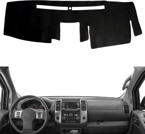 Protector de alfombra para salpicadero, consola central interior personalizada compatible con Nissan Frontier 2007-2019, Suzuki Equator 2009-2012