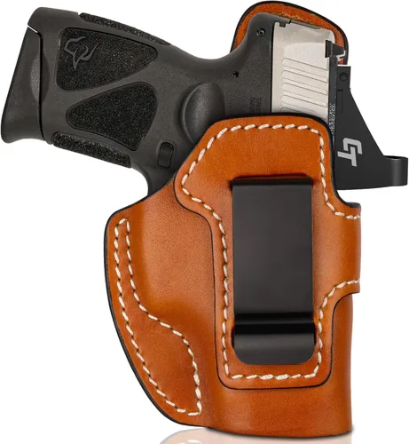 Miniatura 7 de Funda de cuero IWB prémium para Taurus G3C/G2C/G2S/Millennium G2 PT111/PT140, funda de transporte oculta lista para óptica, clip de acero