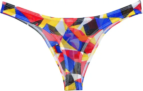 Miniatura 2 de Jaxu Men's Cylinder Yarn Bikini Pouch Mini Briefs G-String Underwear Thong Pants