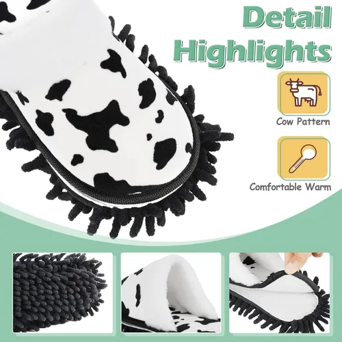 Miniatura 2 de Pantuflas de microfibra para limpiar el suelo, herramienta de limpieza de polvo desmontable y lavable para limpieza de la casa de cocina