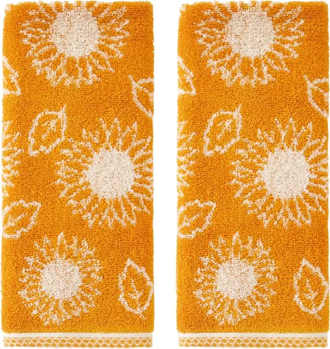 Miniatura 12 de SKL Home Juego de 2 toallas de mano bordadas con corona de otoño y Acción de Gracias, 100% algodón, decoración para baño, cocina, bar y regalo