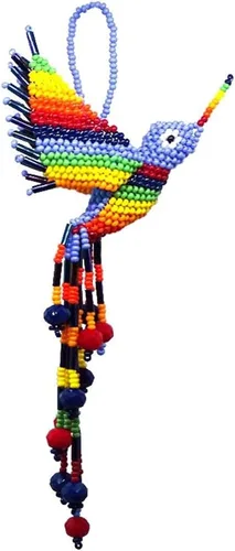 Miniatura 8 de Mia Jewel Shop - Figurina colgante decorativa de colibrí Figuras de pájaros para decoración del hogar Adorno de vidrio checo con cuentas