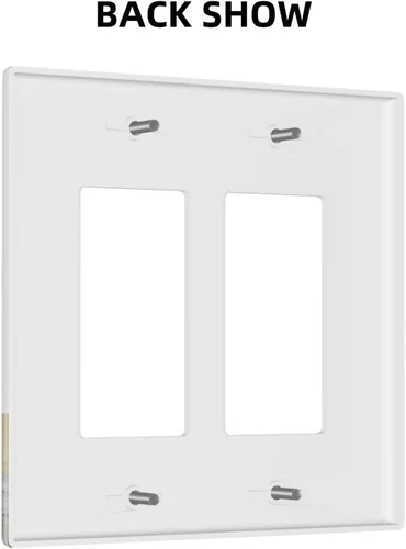 Miniatura 504 de Placa Decorativa de Pared de Granja Rústica con Cuerno de Madera para Puerta de Granero 1 Banda Duplex Cubiertas de Toma Eléctrica Soltera
