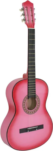 Miniatura 2 de Kit combinado de guitarra acústica rosa de 38 pulgadas para niños, adolescentes, principiantes, amantes de la música, con bolsa de concierto