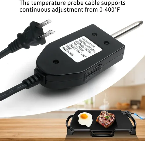 Miniatura 6 de 06900 Sonda Termostato de Control de Temperatura Cable para Presto Electric Skillets Parrillas Planchas 1 & 3/8" Espacio entre Terminales Control