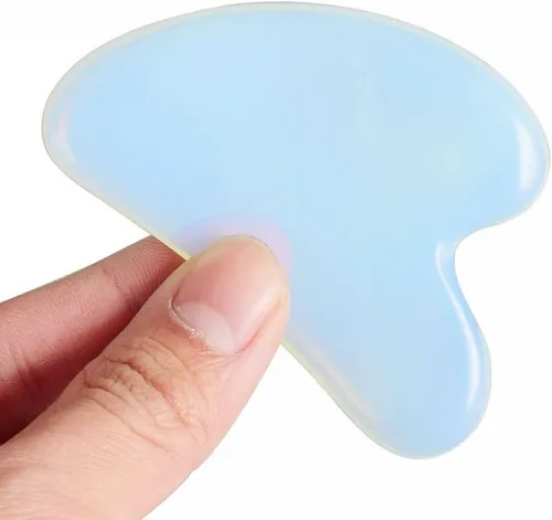 Miniatura 3 de Herramienta de cuarzo natural con forma de corazón de cristal Gua Sha, herramienta de masaje de spa, herramienta de masaje facial para cuello