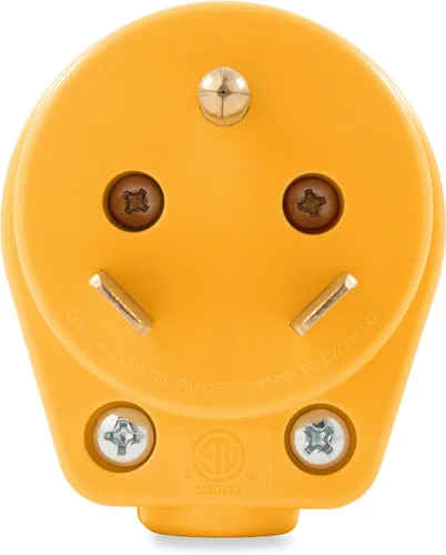 Miniatura 3 de Camco 55283 30 AMP Mini enchufe macho de repuesto con asa Powergrip