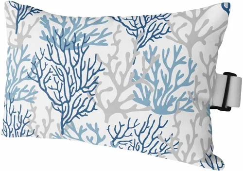 Miniatura 24 de PIEPLE Blue Flower - Almohada rectangular para reposacabezas para exteriores e interiores, 11 x 16 pulgadas, relleno de poliéster, impermeable