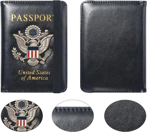 Miniatura 4 de Tarjetero para pasaporte, Negro
