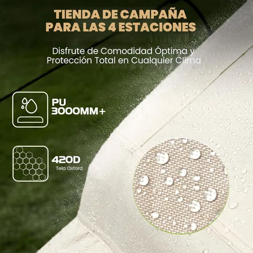 Miniatura 6 de Inflatable Tent with Skylight, Quick Setup Blow Up Tents with Pump, Hot Tent with Stove Jack, Waterproof Oxford Inflatable House for Camping, Air
