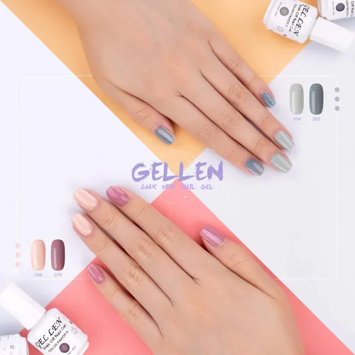 Miniatura 3 de Gellen Kit de esmalte de uñas en gel, 6 colores grises Nude, diseño popular de arte de uñas, pasteles clásicos, tonos naturales, esmalte de gel